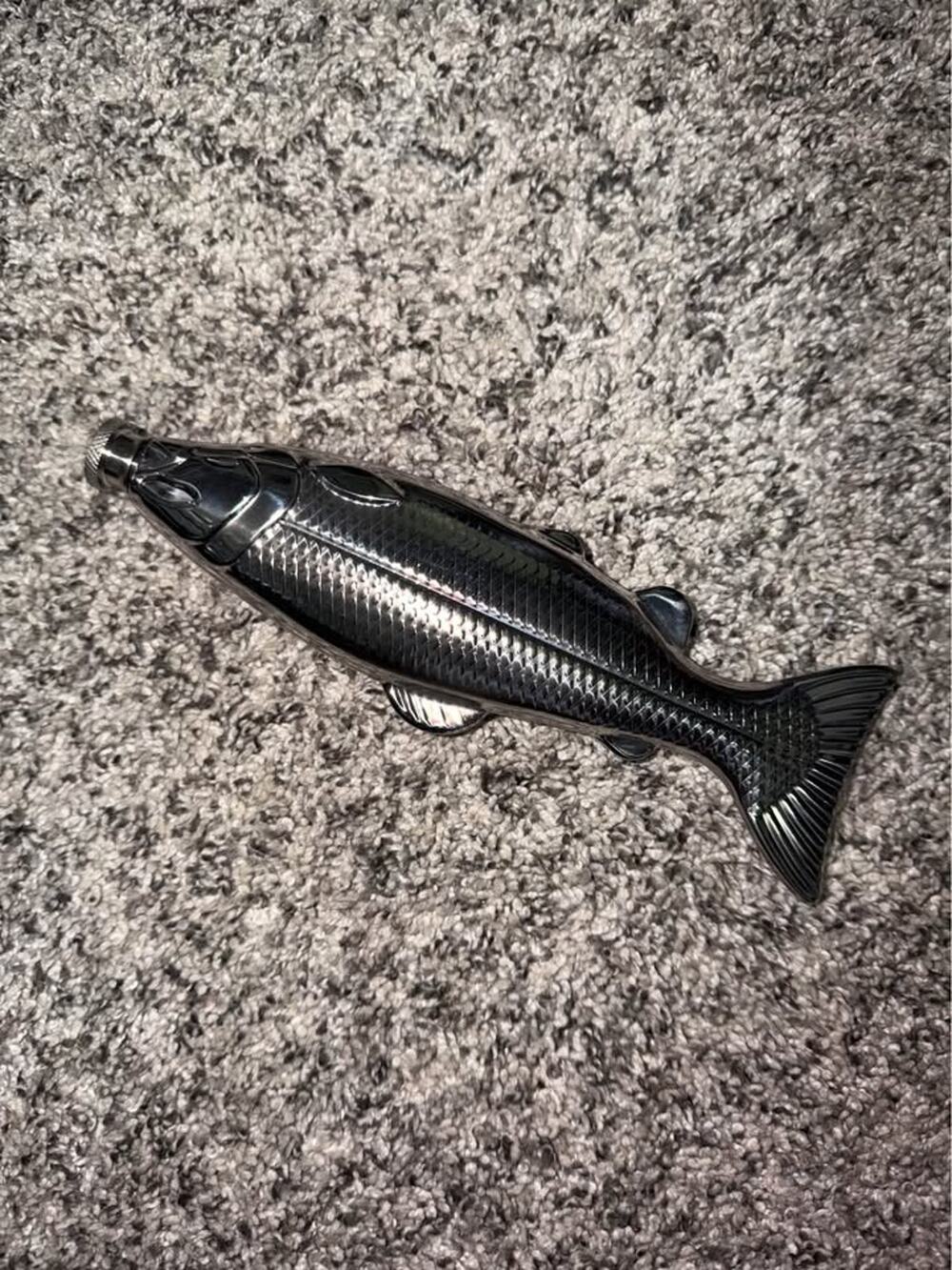Outset Travel Flask, Stainless Steel Fish Travel Flask, 4 Ounce Capacity